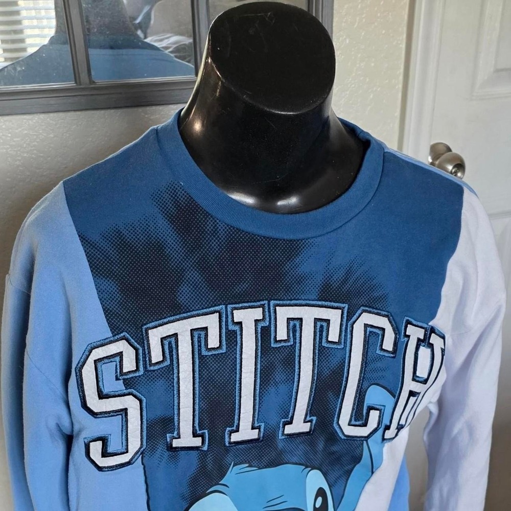 Disney Stitch Blue Long Sleeve pullover